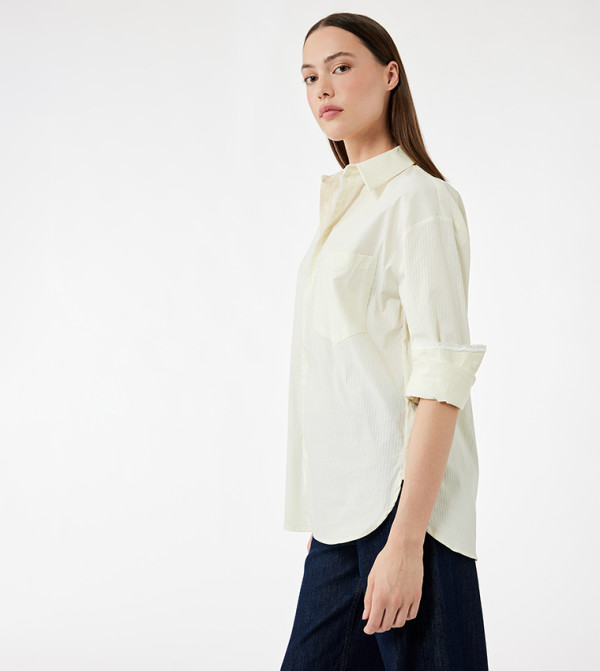 كوتون  ملابس حوامل - أصفر قمصان