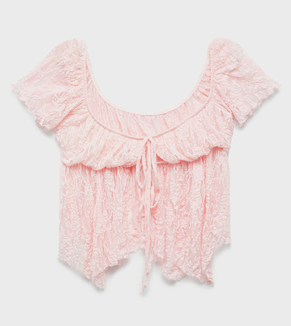 كوتون  romance-lace-edits - وردي Sleeveless Tops