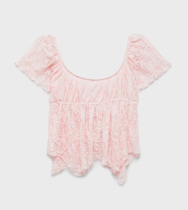 كوتون  romance-lace-edits - وردي Sleeveless Tops