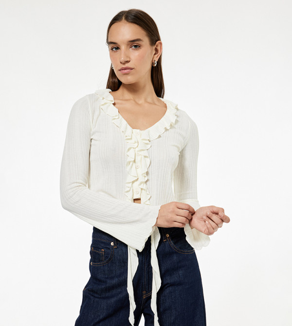 كوتون  romance-lace-edits - بيج Casual Tops