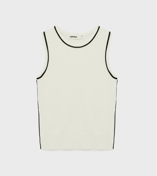 Koton Sleeveless Tops - Beige Sleeveless Tops