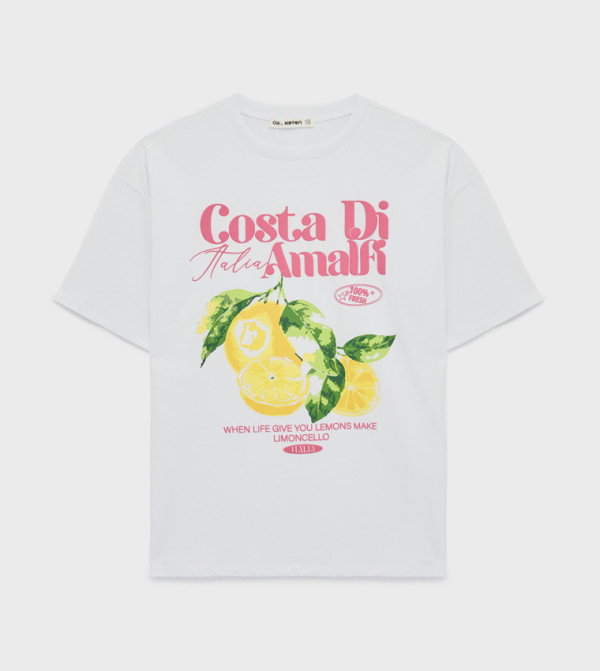 كوتون  تيشيرتات - بيج Short Sleeve T-Shirts