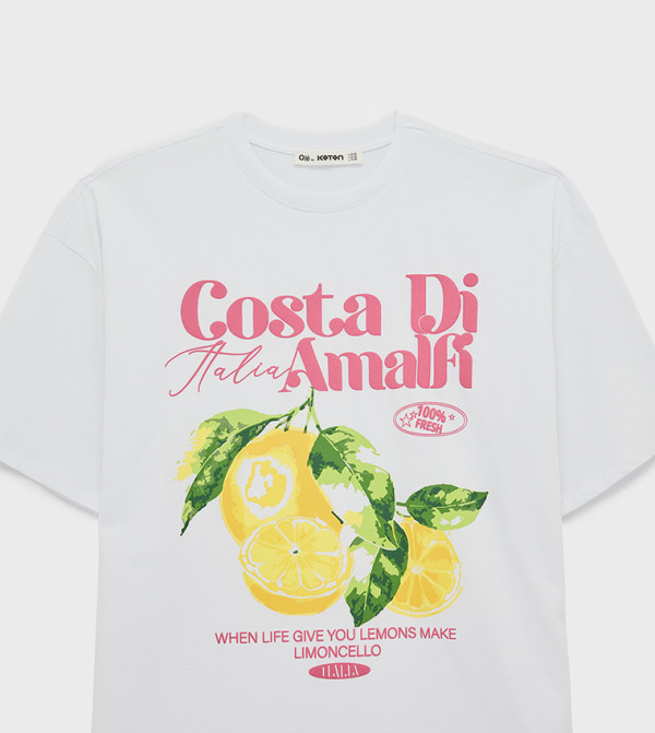 كوتون  تيشيرتات - بيج Short Sleeve T-Shirts