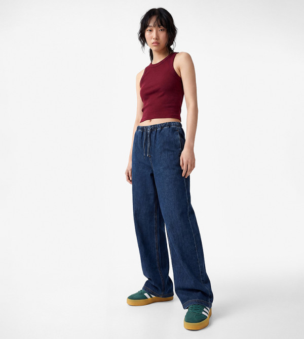 كوتون  بناطيل جينز - كحلي مزرق  Straight Jeans