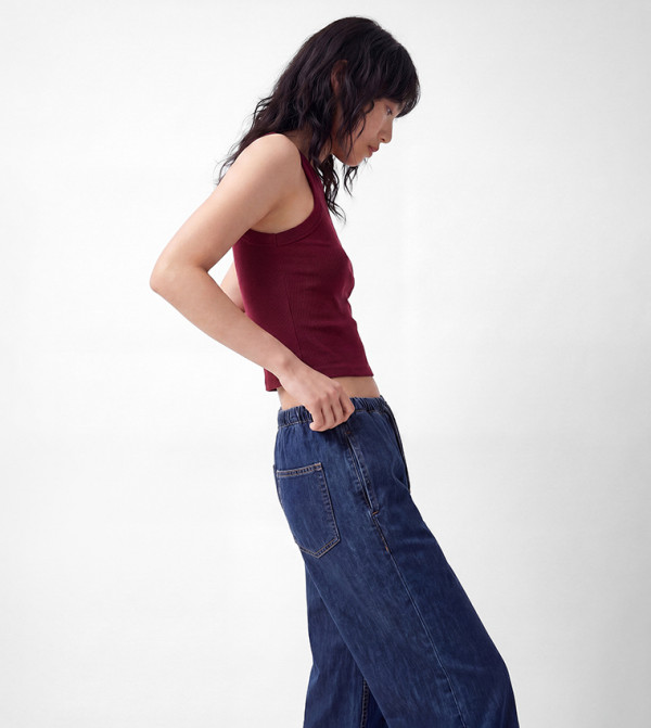 كوتون  بناطيل جينز - كحلي مزرق  Straight Jeans