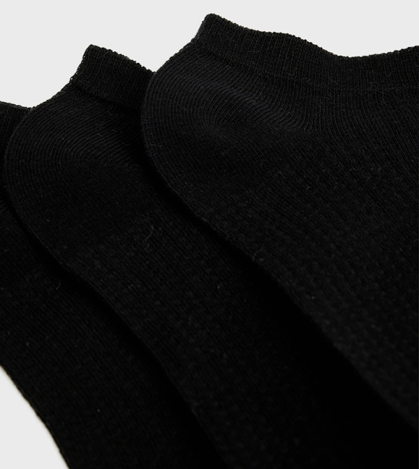 كوتون  جوارب   - أسود Ankle Length Socks