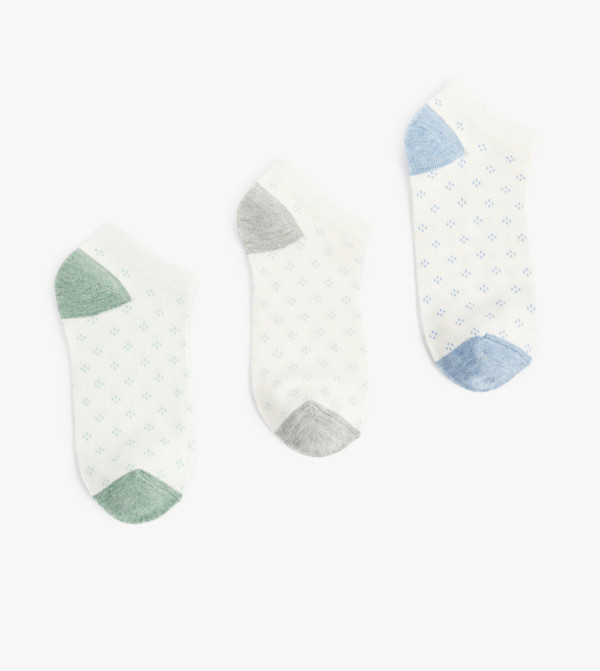 كوتون  جوارب للكاحل  - أبيض Ankle Length Socks