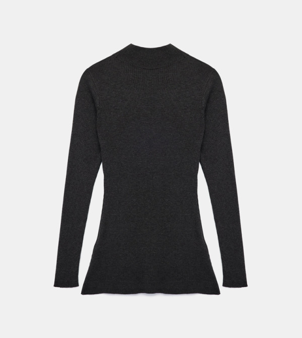Koton  Sweaters - Grey Round Neck Sweaters