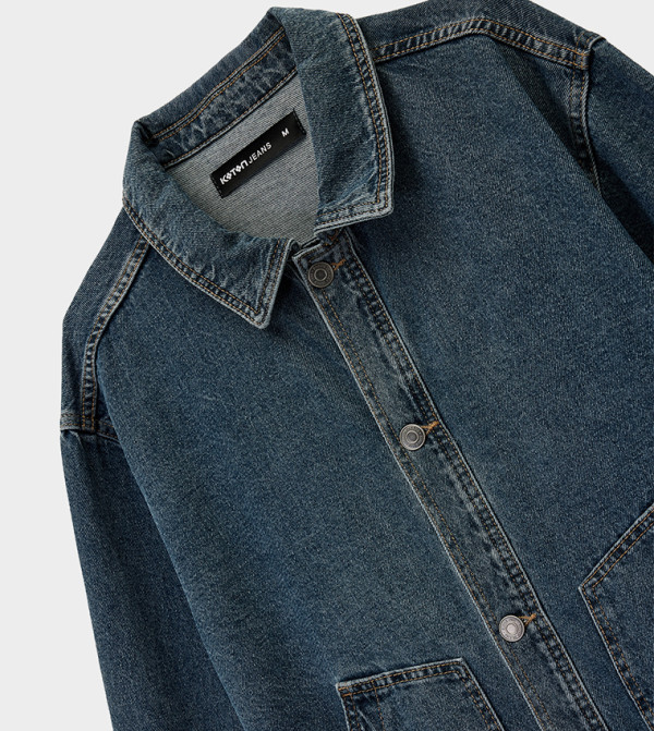 Koton Denim Jackets - Blue Denim Jackets