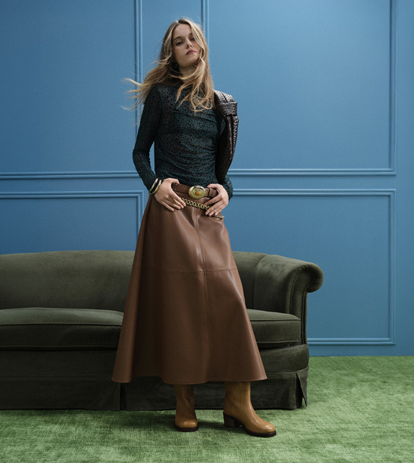 Koton  Midi Skirts - Brown Midi Skirts
