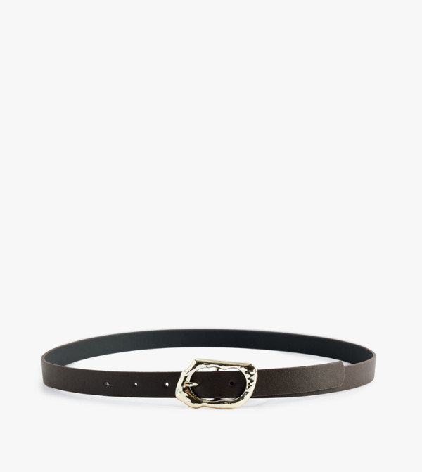 كوتون  أحزمة كاجوال  - بني داكن Non Leather Belts