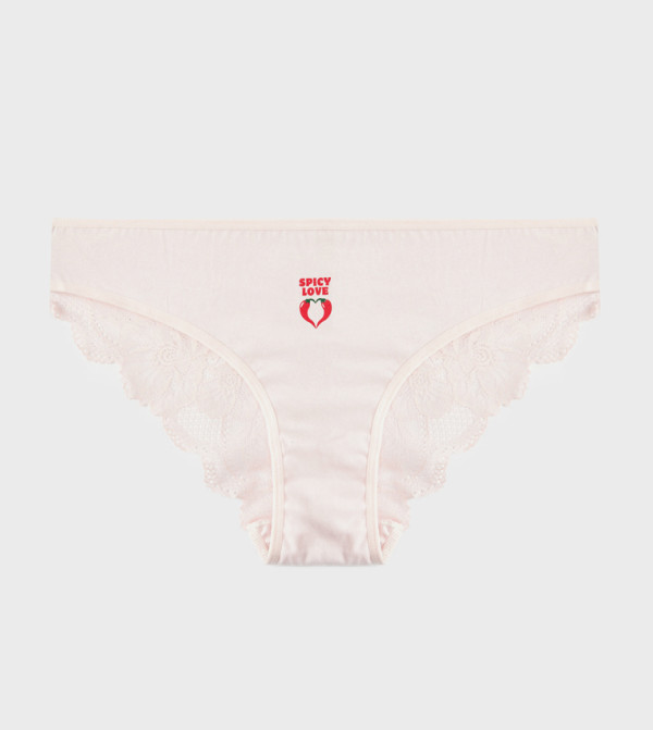 كوتون  لانجري - وردي Briefs
