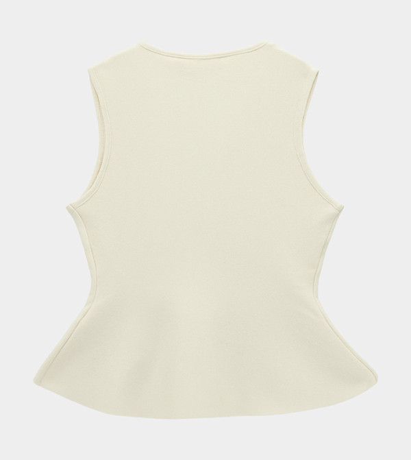 Koton  Sleeveless Tops - Beige Sleeveless Tops