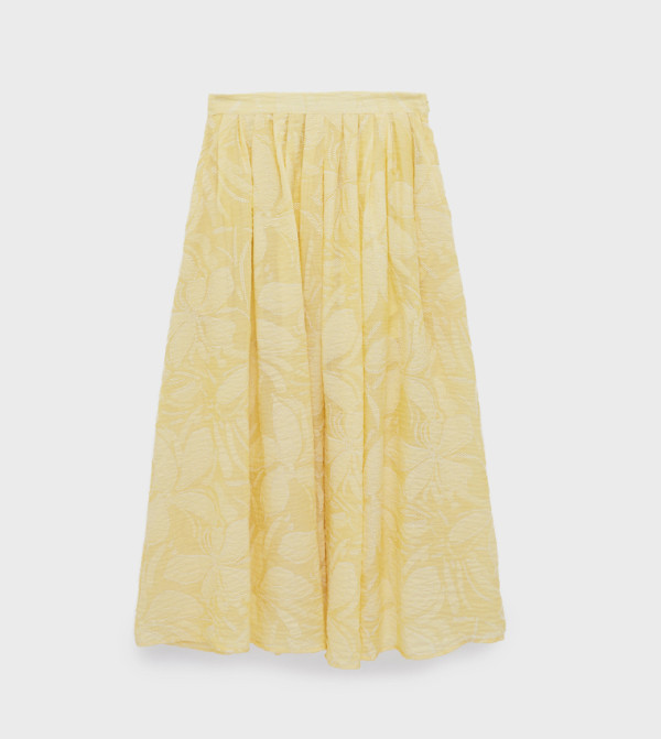 Koton  Midi Skirts - Yellow Midi Skirts