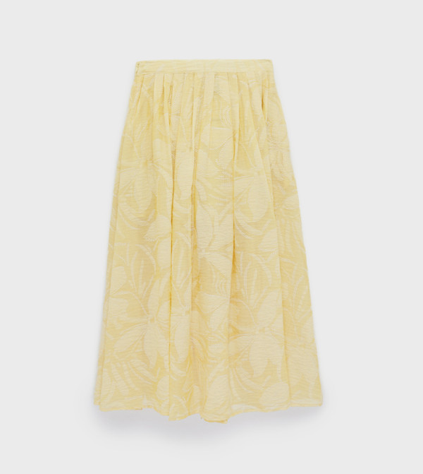 Koton  Midi Skirts - Yellow Midi Skirts