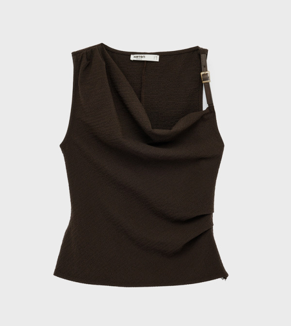 Koton  Cropped Tops - Brown Cropped Tops