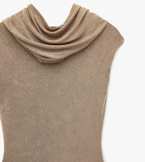 Koton  satin-going-out - Brown Midi Dresses