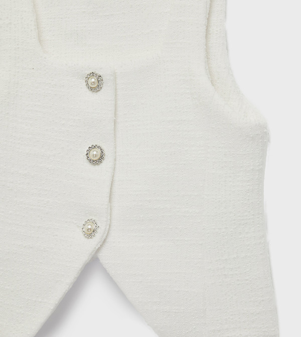 كوتون  ملابس - أبيض جاكيتات