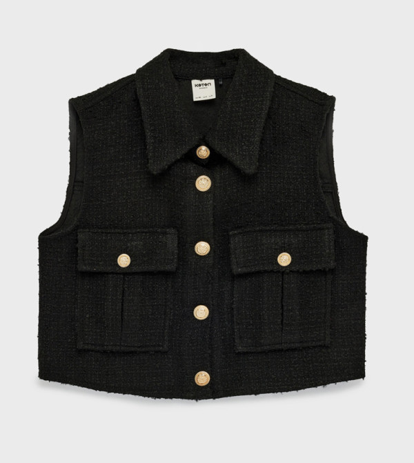 كوتون  فيستات - أسود معاطف للخصر