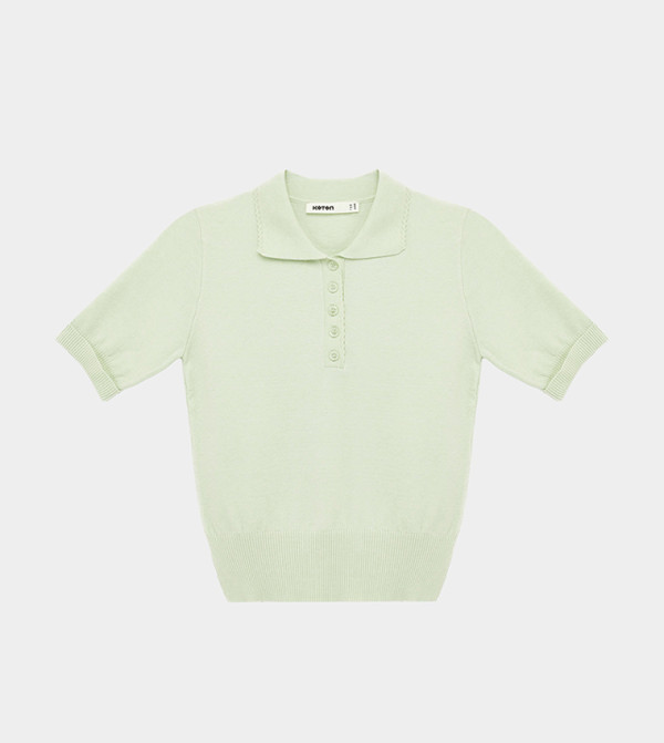 كوتون سترات و كارديغانات - أخضر V-neck Sweaters