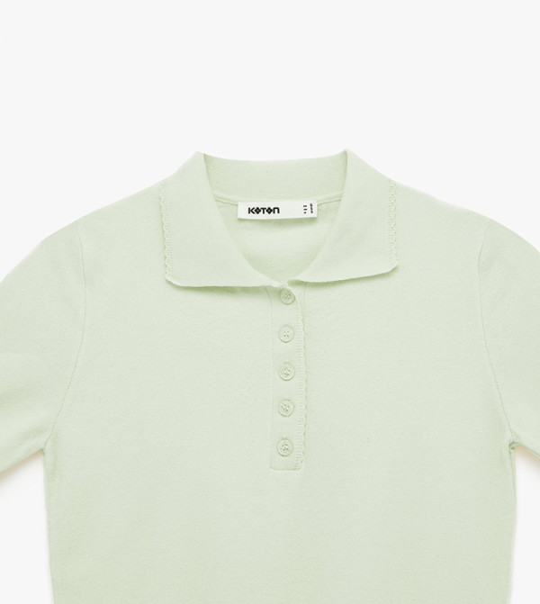 كوتون سترات و كارديغانات - أخضر V-neck Sweaters