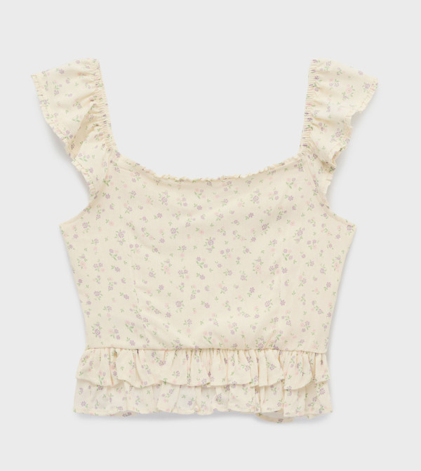 Koton  Sleeveless Tops - Beige Sleeveless Tops
