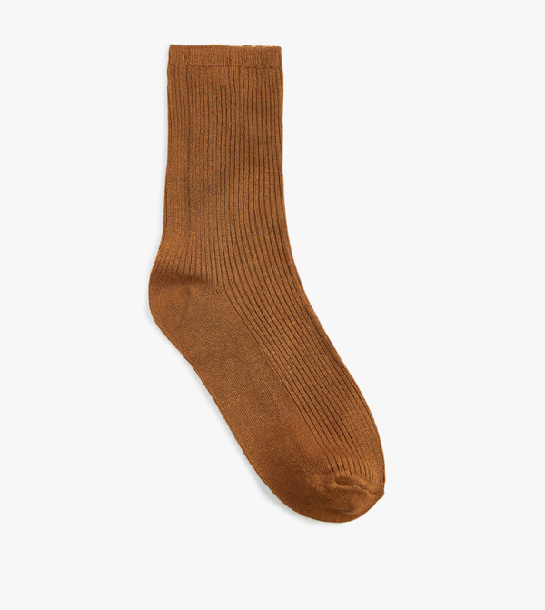 كوتون  جوارب للمنتصف الساق  - بني  Calf Length Socks