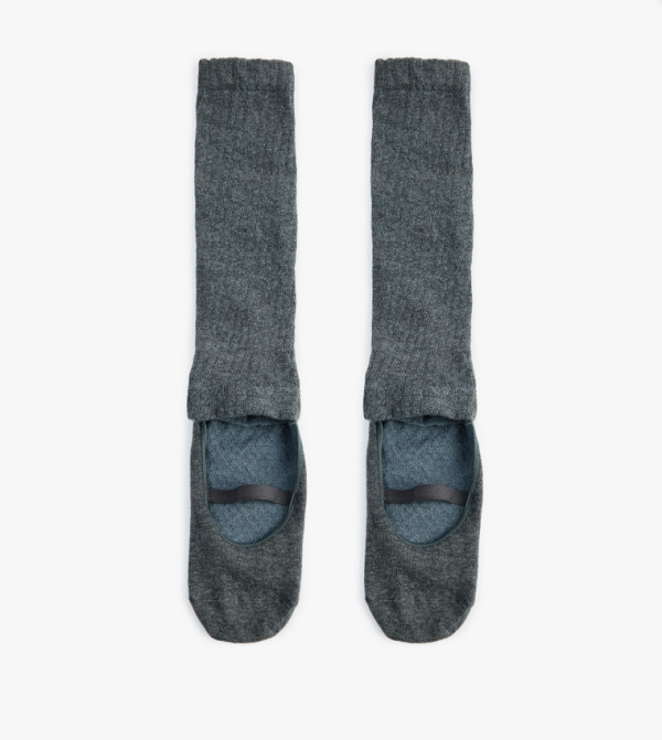كوتون  جوارب للمنتصف الساق  - رمادي Calf Length Socks