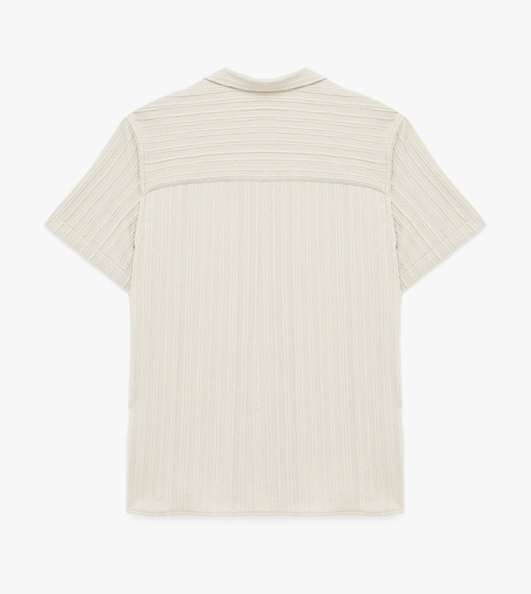 كوتون  أكمام قصيرة - بيج Short Sleeves