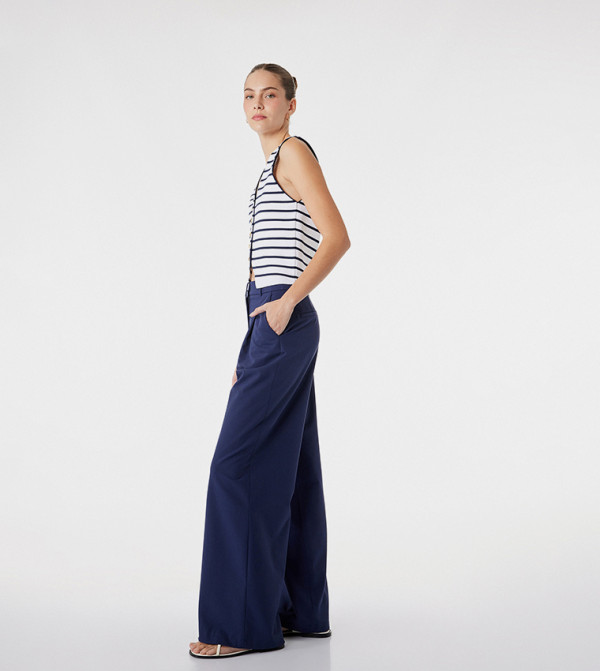 Koton  Palazzo - Navy Palazzos