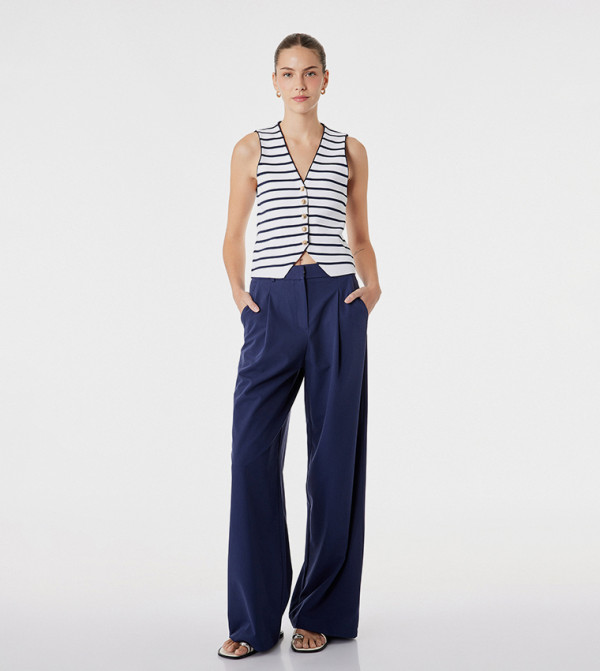 Koton  Palazzo - Navy Palazzos