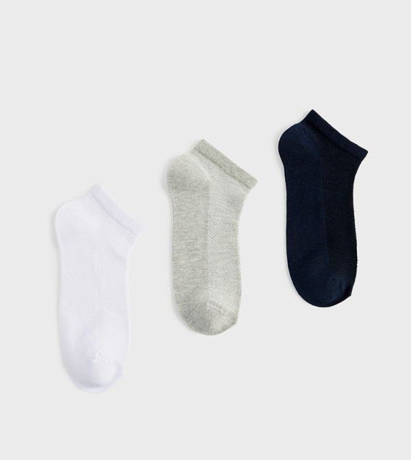 كوتون  جوارب للكاحل  - متعدد Ankle Length Socks