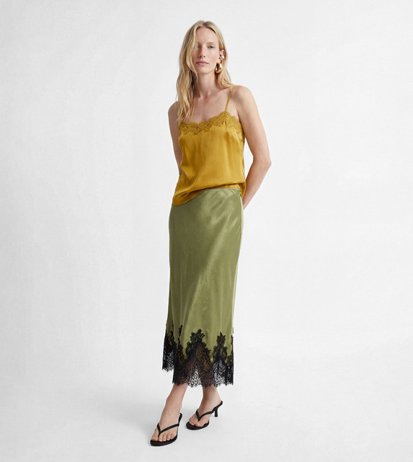 Koton  Maxi Skirts - Khaki Maxi Skirts