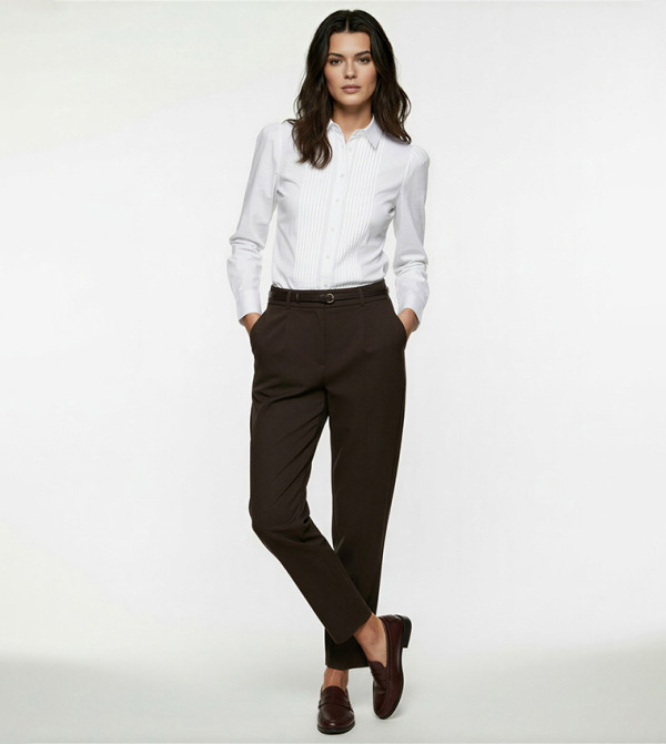 Koton  Formal Pants - Brown Formal Pants
