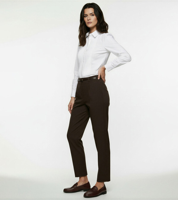 Koton  Formal Pants - Brown Formal Pants