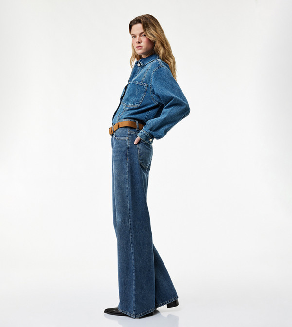 Koton Bootcut Jeans - NAVY BLUE Bootcut Jeans