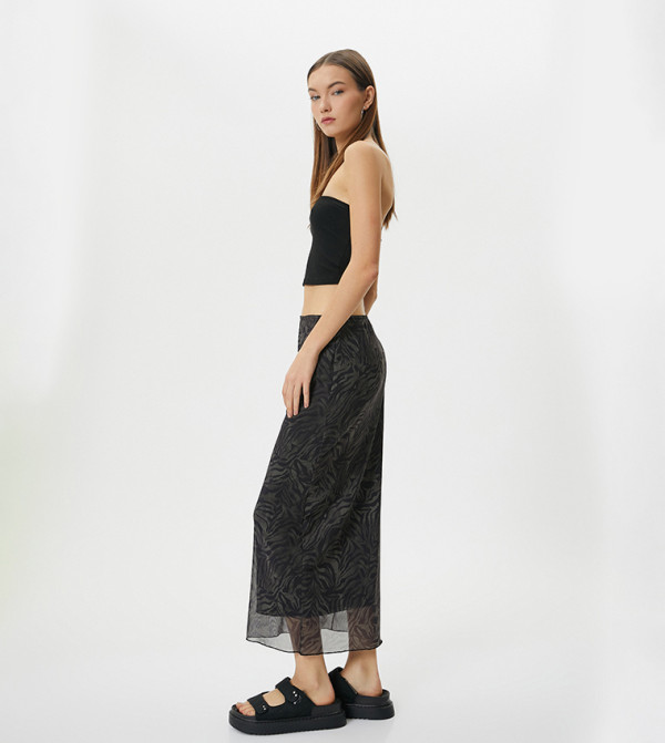 كوتون  تنانير - أخضر Midi Skirts