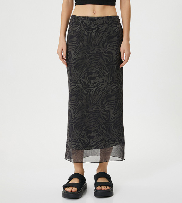كوتون  تنانير - أخضر Midi Skirts