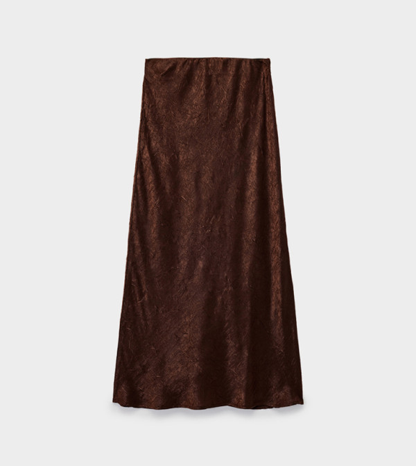 كوتون  تنانير - بني  Midi Skirts