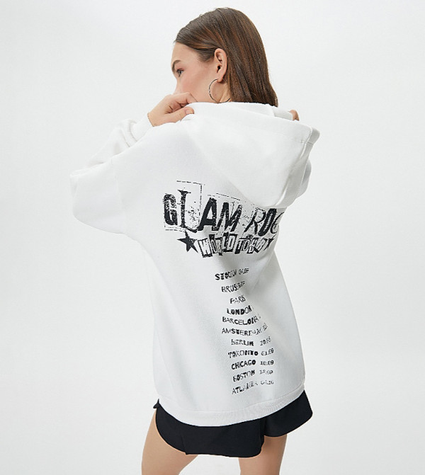 Koton  Hoodies - White Hoodies