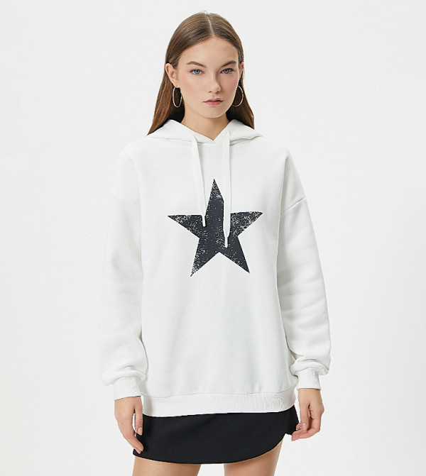 Koton  Hoodies - White Hoodies