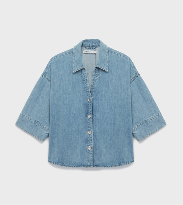 كوتون  denim-store-w - أزرق قمصان