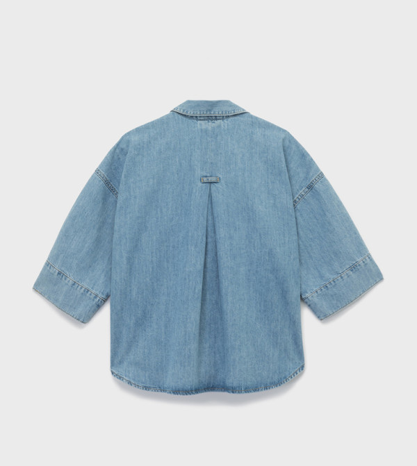 كوتون  denim-store-w - أزرق قمصان