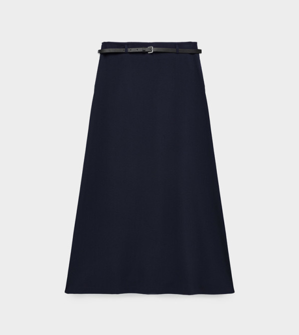 كوتون  تنانير - كحلي Midi Skirts