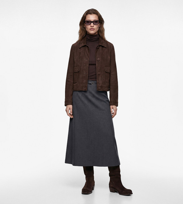 Koton  Skirts - CHARCOAL Midi Skirts