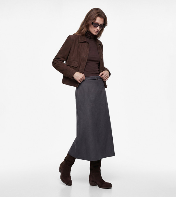 Koton  Skirts - CHARCOAL Midi Skirts