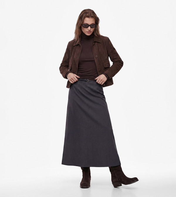 Koton  Skirts - CHARCOAL Midi Skirts