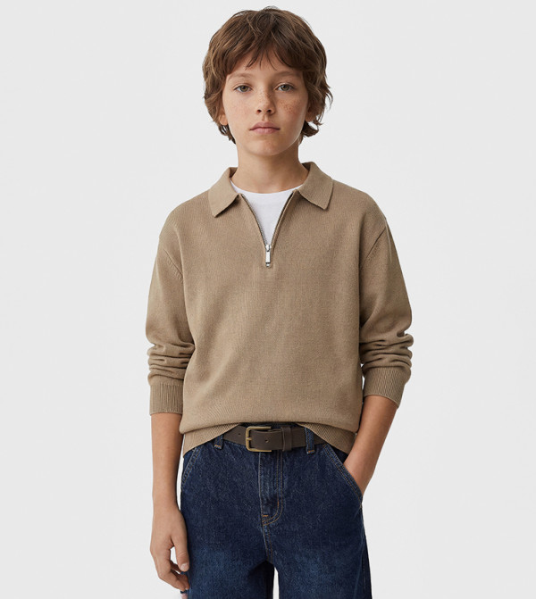 كوتون  preppy-layers - بيج سترات 