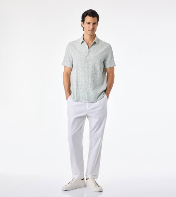 Koton  Casual Shirts - Green Short Sleeves