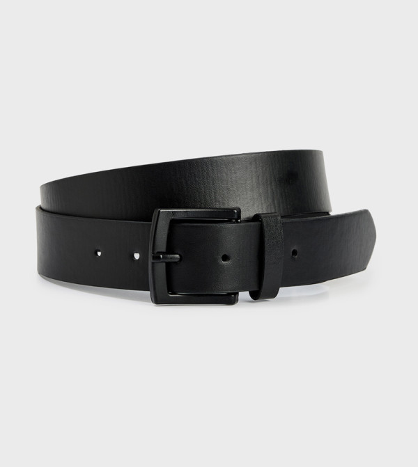 كوتون  أحزمة - أسود Leather Belts